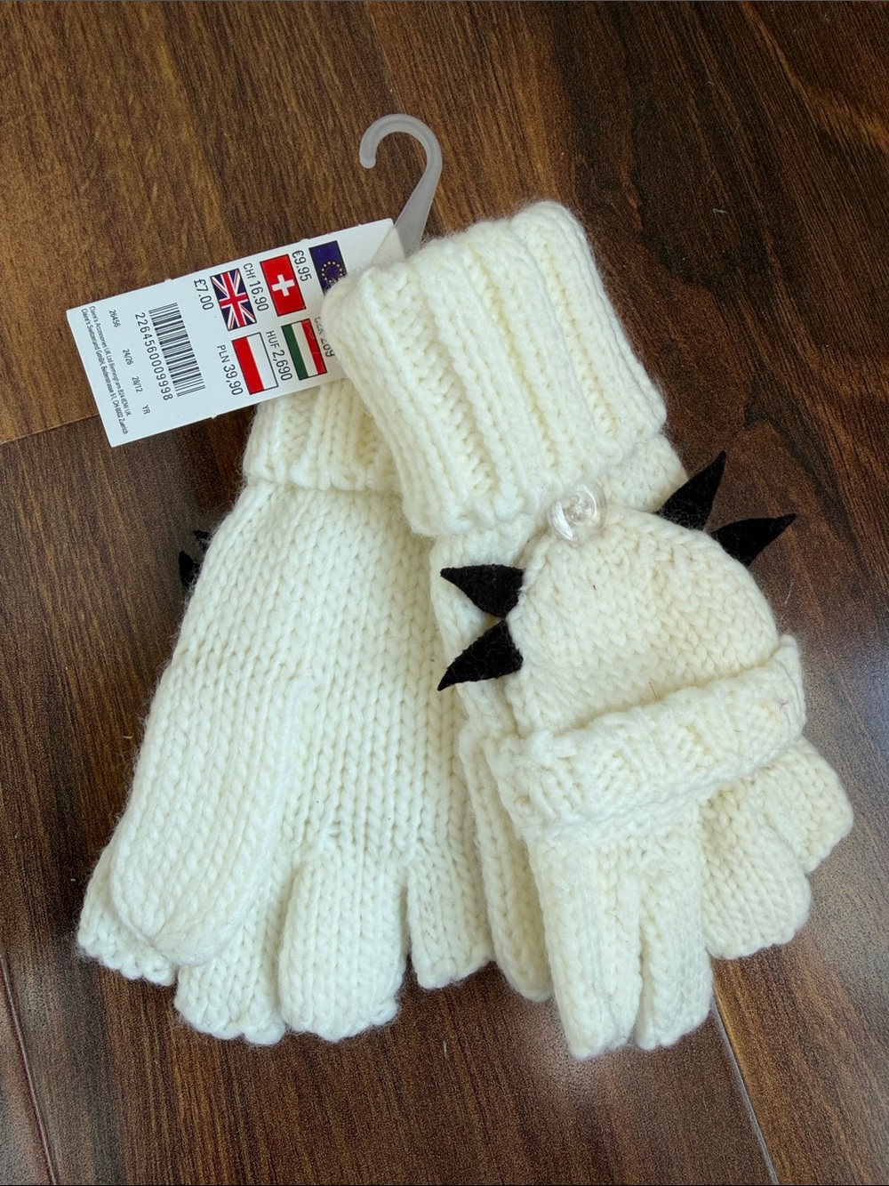 4/$20 Claire’s Soft Youth Gloves With Mitten Cover New With Tags